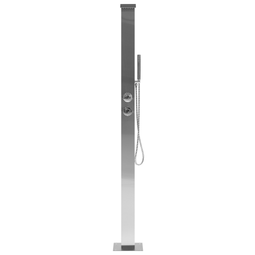 Beliani LOTZORAI - Outdoor shower - Silver - Stainless steel