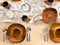 Beliani TURMERIC - Crockery set 16 pieces - Golden brown - Stoneware