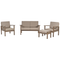 Beliani MANILA II - Lounge set for 4 - Dark wood color - Acacia wood