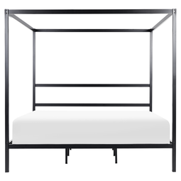 Beliani LESTARDS - Canopy bed - Black - 180 x 200 cm - Steel