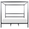 Beliani LESTARDS - Canopy bed - Black - 180 x 200 cm - Steel