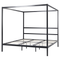 Beliani LESTARDS - Canopy bed - Black - 180 x 200 cm - Steel