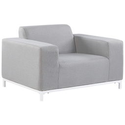 Beliani ROVIGO - Armchair - Light gray - Polyester
