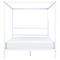 Beliani LESTARDS - Canopy bed - White - 160 x 200 cm - Steel