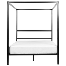 Beliani LESTARDS - Canopy bed - Black - 140 x 200 cm - Steel