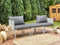 Beliani TERRACINA - Lounge set for 2 - Light gray - Aluminum
