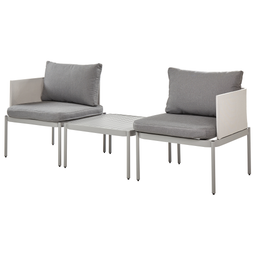Beliani TERRACINA - Lounge set for 2 - Light gray - Aluminum