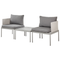 Beliani TERRACINA - Lounge set for 2 - Light gray - Aluminum