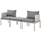 Beliani TERRACINA - Lounge set for 2 - Light gray - Aluminum