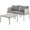 Beliani TERRACINA - Lounge set for 2 - Light gray - Aluminum
