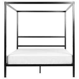 Beliani LESTARDS - Canopy bed - Black - 160 x 200 cm - Steel