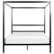 Beliani LESTARDS - Canopy bed - Black - 160 x 200 cm - Steel