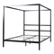 Beliani LESTARDS - Canopy bed - Black - 160 x 200 cm - Steel