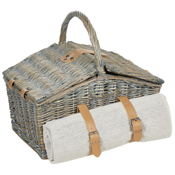 Beliani CANELE- Picnic basket for 4 - Gray - Wicker