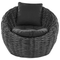 Beliani LERICI - Garden chair - Black - Rattan