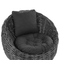 Beliani LERICI - Garden chair - Black - Rattan