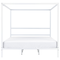 Beliani LESTARDS - Canopy bed - White - 180 x 200 cm - Steel