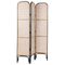 Beliani POTENZA - Room divider - Natural/Black - Rattan