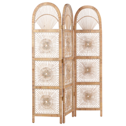 Beliani POMEZIA - Folding screen - Natural - Rattan