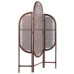 Beliani VIGEVANO - Folding screen - Dark - Rattan