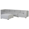 Beliani AREZZO - Garden bench for 4 - Light gray - Polyester