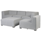 Beliani AREZZO - Garden bench for 4 - Light gray - Polyester