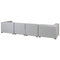 Beliani AREZZO - Garden bench for 4 - Light gray - Polyester