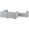Beliani AREZZO - Garden bench for 4 - Light gray - Polyester
