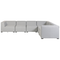 Beliani AREZZO - Lounge set for 7 - Left sided - Light gray - Polyester