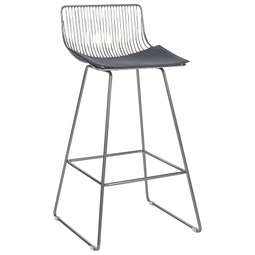 Beliani FREDONIA - Bar stool set of 2 - Silver - Metal