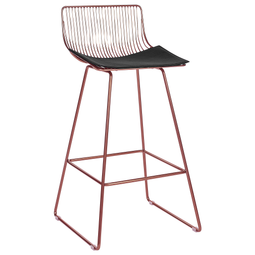 Beliani FREDONIA - Bar stool set of 2 - Rose gold - Metal