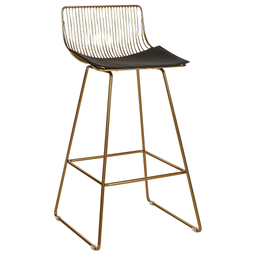 Beliani FREDONIA - Bar stool set of 2 - Gold - Metal