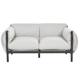 Beliani ESPERIA - Garden bench 2-seater - Light gray - Aluminum