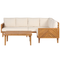 Beliani BARATTI - Lounge set for 4 - Light wood color/Beige - Acacia wood