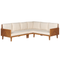 Beliani BARATTI - Lounge set for 4 - Light wood color/Beige - Acacia wood