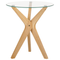Beliani VALLEY - Coffee table set of 2 - Light wood - Safety glass