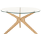 Beliani VALLEY - Coffee table set of 2 - Light wood - Safety glass