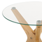 Beliani VALLEY - Coffee table set of 2 - Light wood - Safety glass