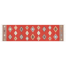 Beliani LORUT - Kilim rug - Multicolored - 80 x 300 cm - Cotton