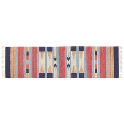 Beliani GANDZAK - Rug - Multicolored - 80 x 300 cm - Cotton