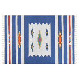 Beliani VARSER - Rug - Multicolored - 140 x 200 cm - Cotton