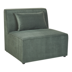 Beliani LEMVIG - Armchair - Dark green - Corduroy