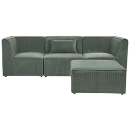 Beliani LEMVIG - Three-seater sofa - Dark green - Universal - Corduroy
