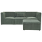 Beliani LEMVIG - Three-seater sofa - Dark green - Universal - Corduroy