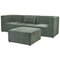 Beliani LEMVIG - Three-seater sofa - Dark green - Universal - Corduroy