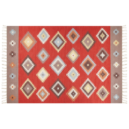 Beliani LORUT - Kilim rug - Multicolored - 200 x 300 cm - Cotton