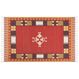 Beliani PARAKAR - Rug - Multicolored - 140 x 200 cm - Cotton