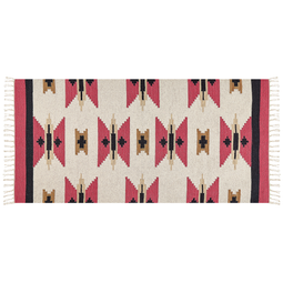 Beliani GARNI - Rug - Multicolored - 80 x 150 cm - Cotton