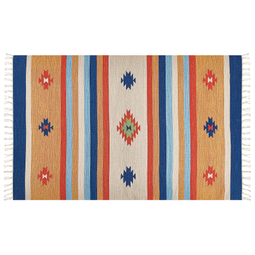 Beliani TARONIK - Rug - Multicolored - 140 x 200 cm - Cotton