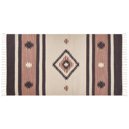 Beliani ARAGATS - Rug - Beige/brown - 80 x 150 cm - Cotton